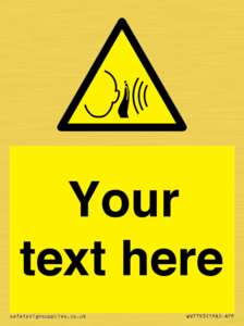 Custom warning sudden loud noise